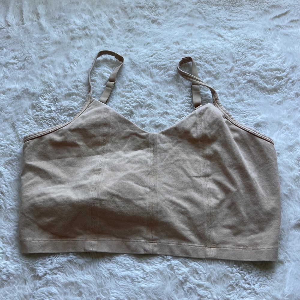 OFFLINE by Aerie Original Recharge Tan Light Support Sports Bra Size Large NWOT
